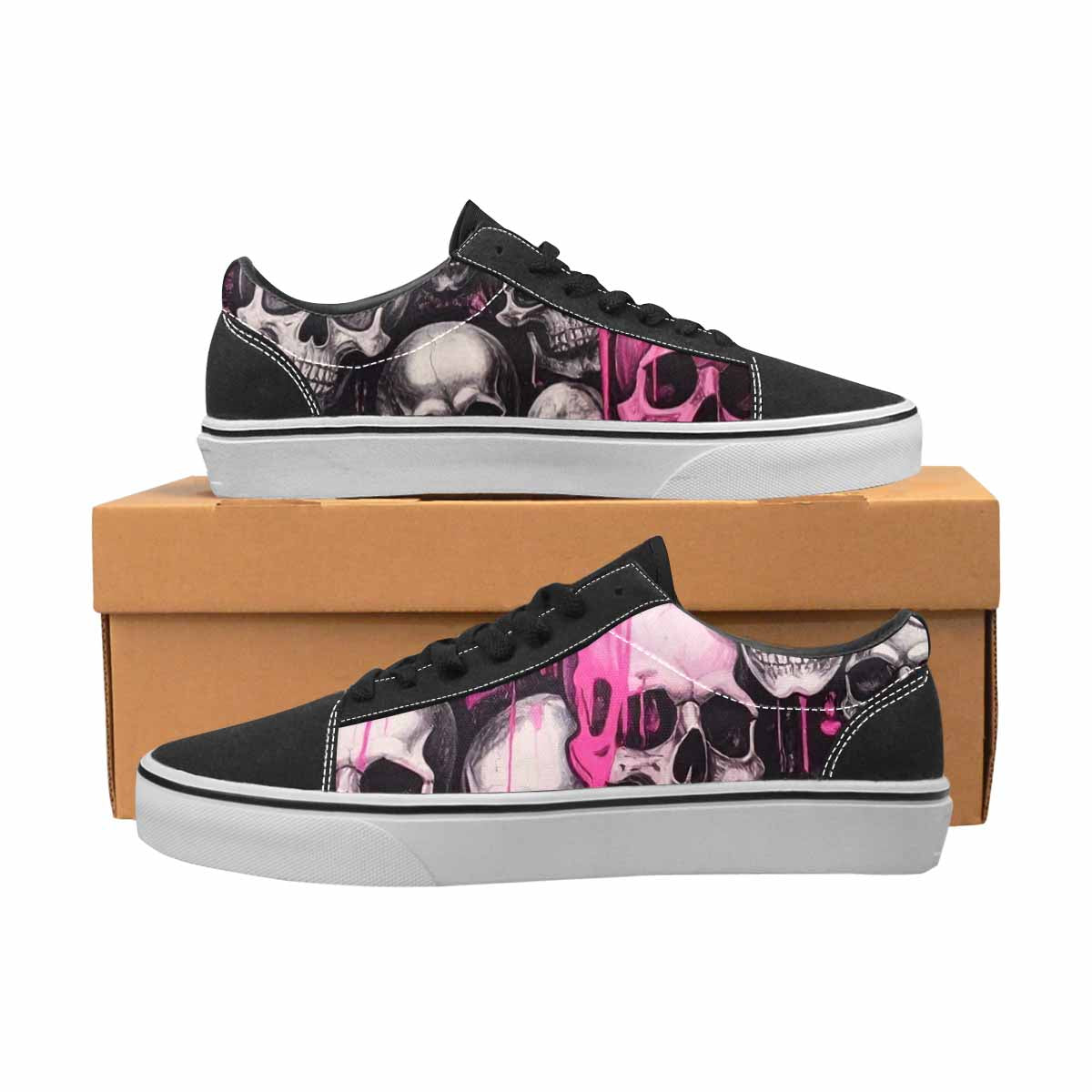 WOMEN'S Skulls (general) Lace-Up Canvas Vivid Sneakers