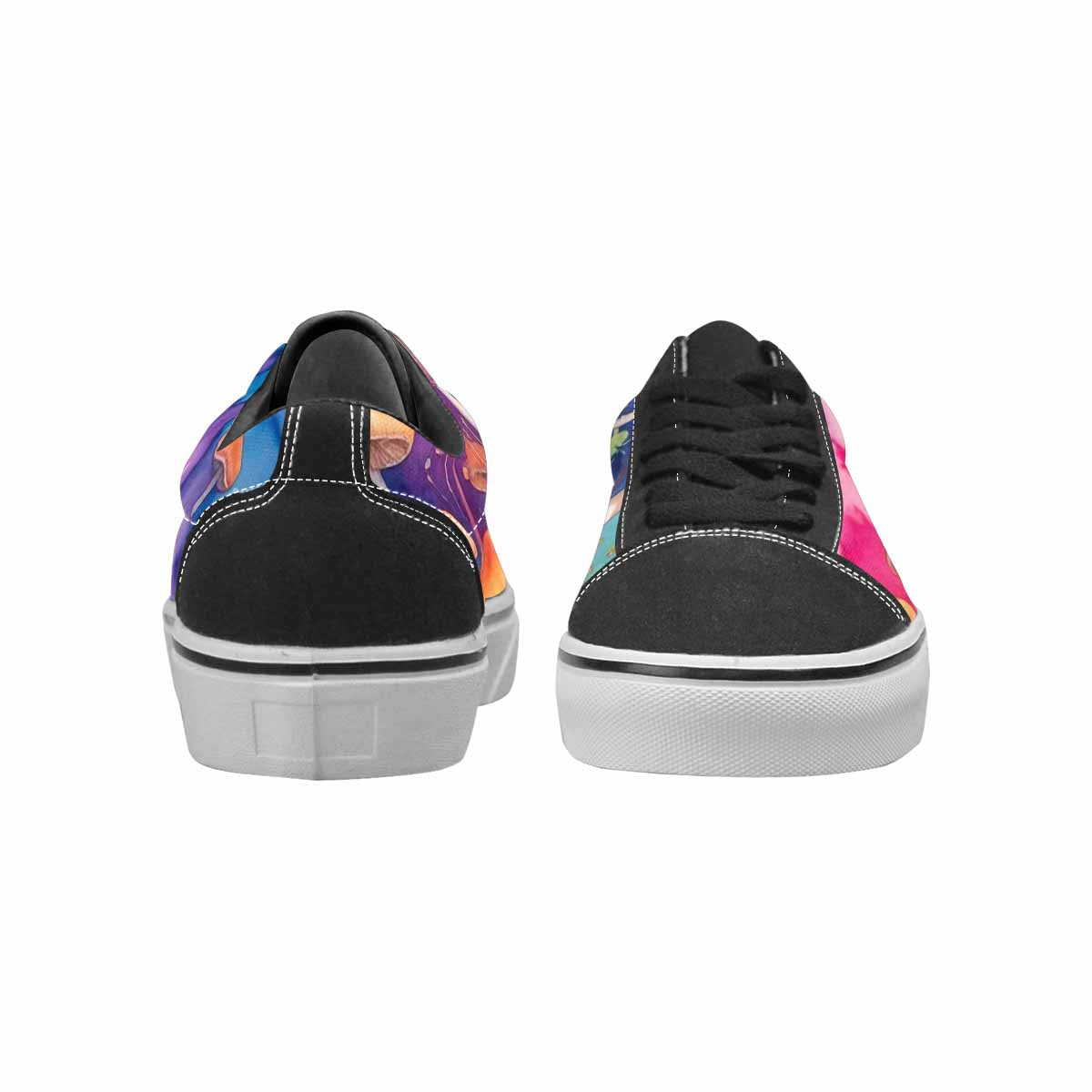 WOMEN'S Mushrooms  Tie Dye Lace-Up Canvas Melting Art Custom Sneakers