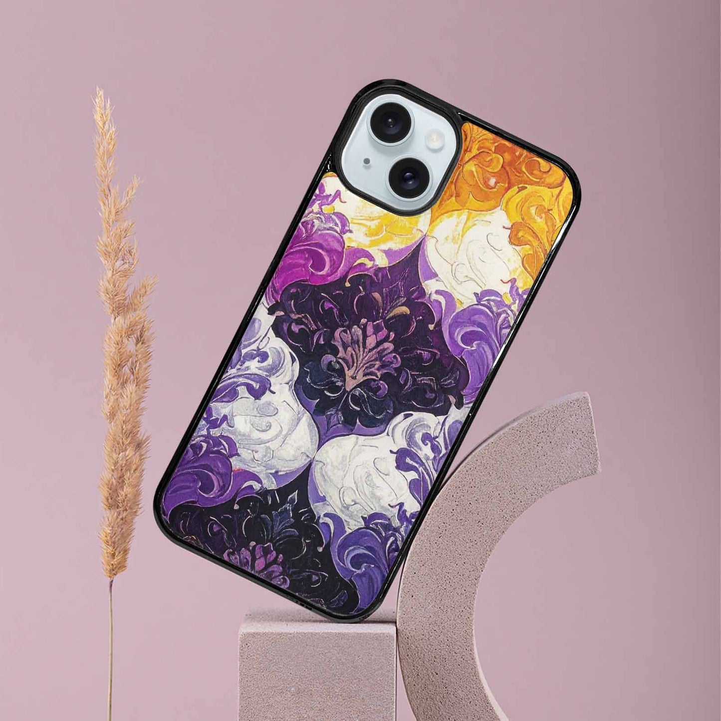 iPhone 15 Plus Case — Nonbinary Flag Color Theme Small Rainbow, Custom Art Phone Cover