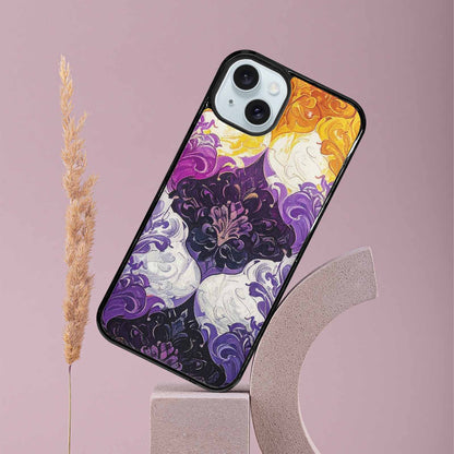 iPhone 15 Plus Case — Nonbinary Flag Color Theme Small Rainbow, Custom Art Phone Cover
