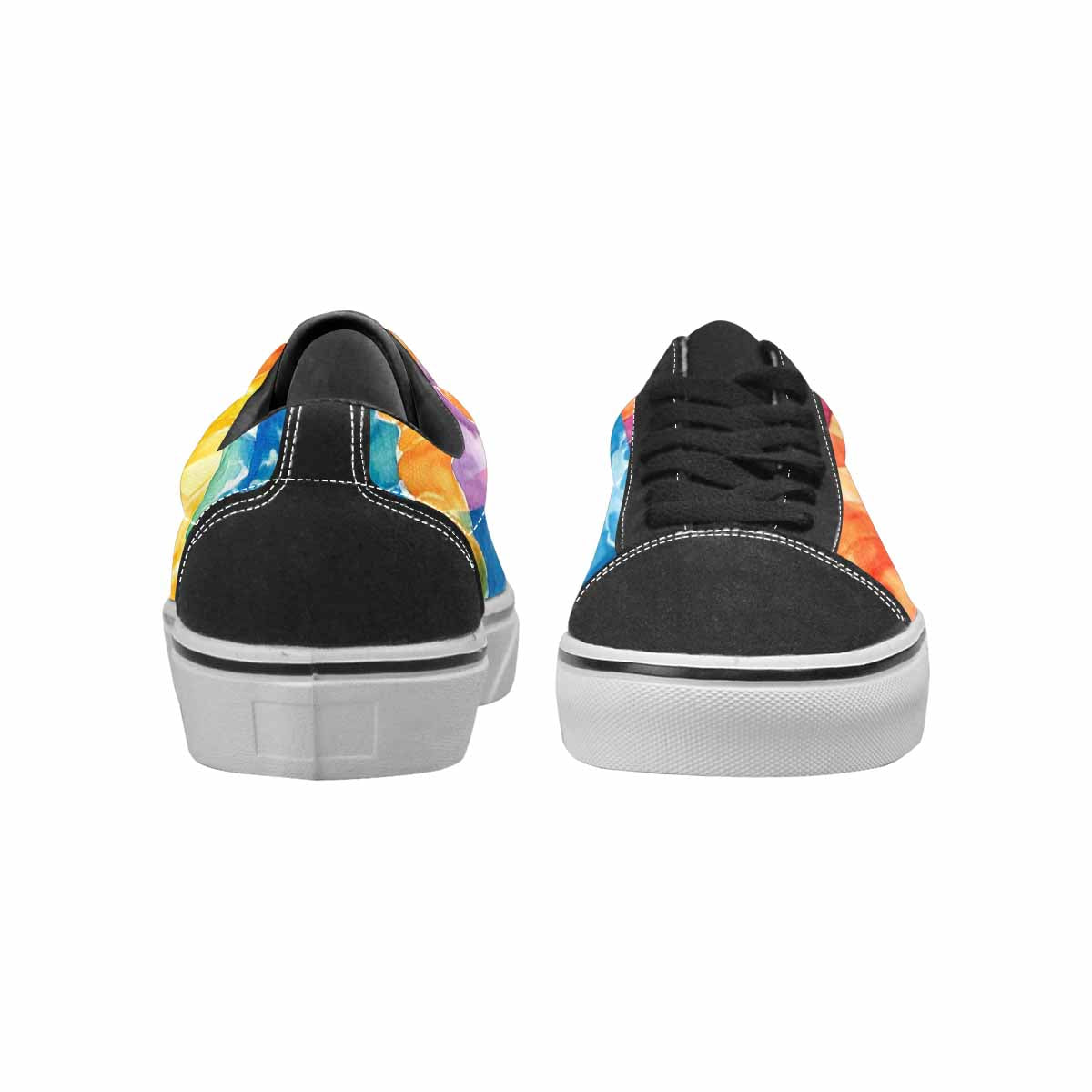 MEN'S Tie Dye Swirl Canvas Lace-Up Vivid Custom Shoes