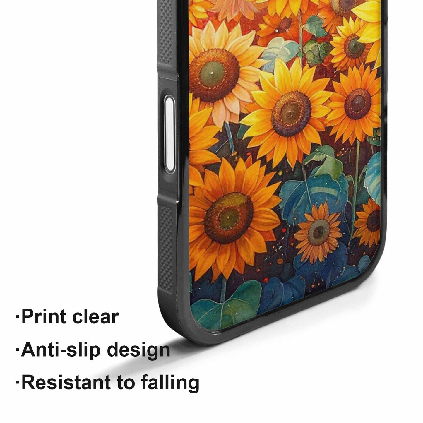 iPhone 17 Case — Full Color Vibrant Sunflower Floral, Custom Designed Case Cover