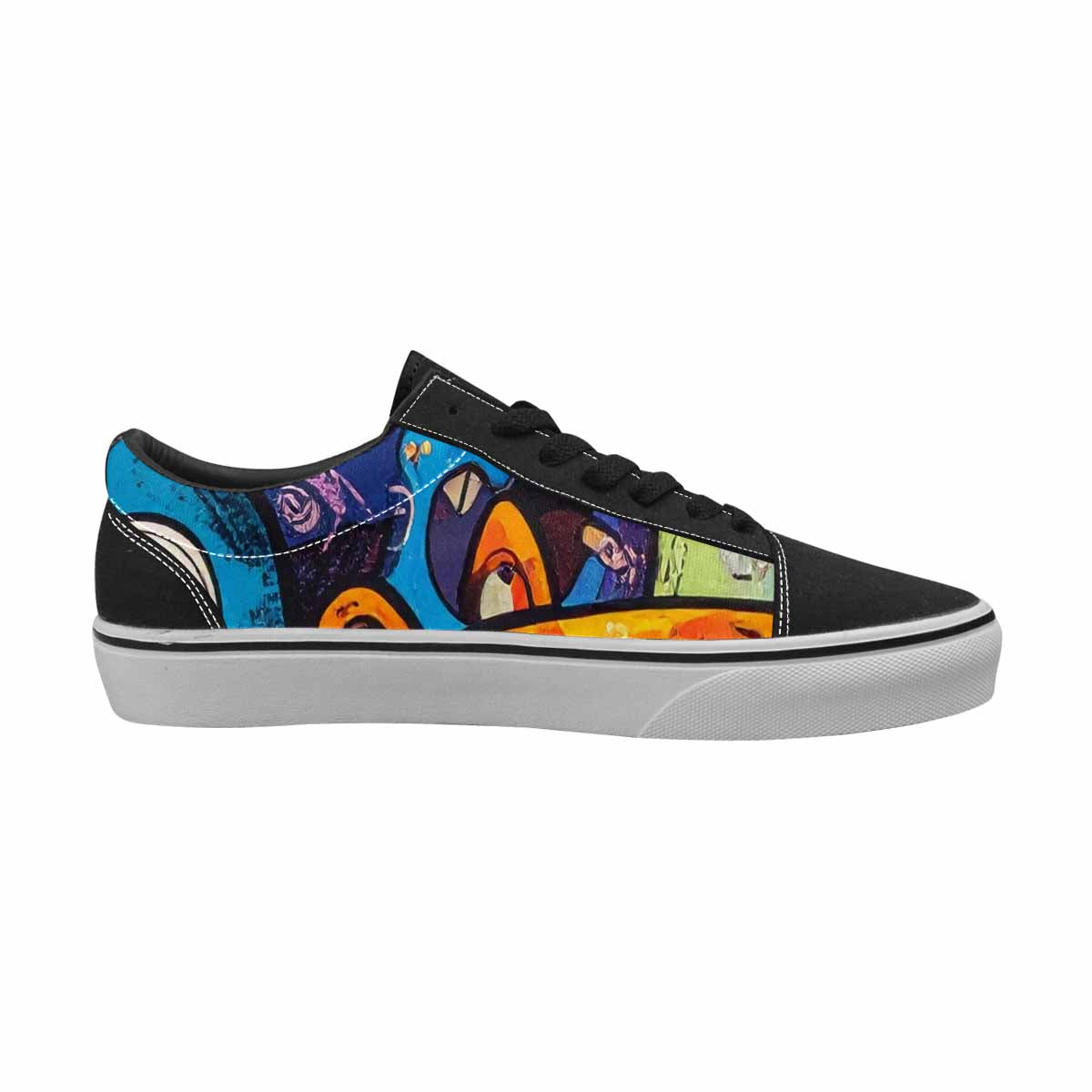 MEN'S Goofy Cartoon Monster Canvas Lace-Up Vibrant Chaos Shoes