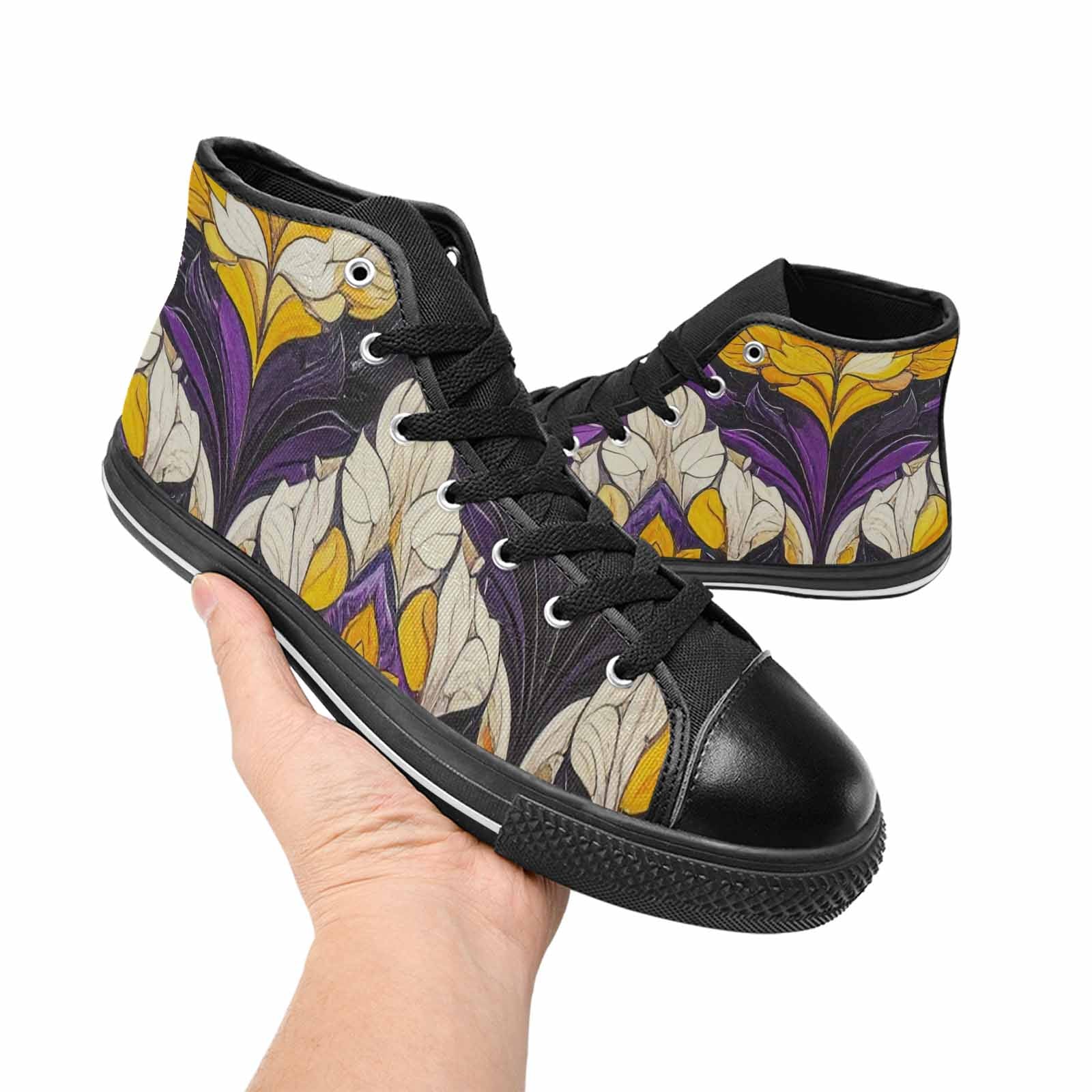 MEN'S Nonbinary Flag Color High Top Canvas Dreamcore Shoes