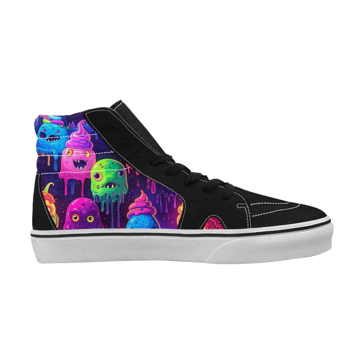 MEN'S Ice Cream Monsters  High Top Canvas Grunge Shoes