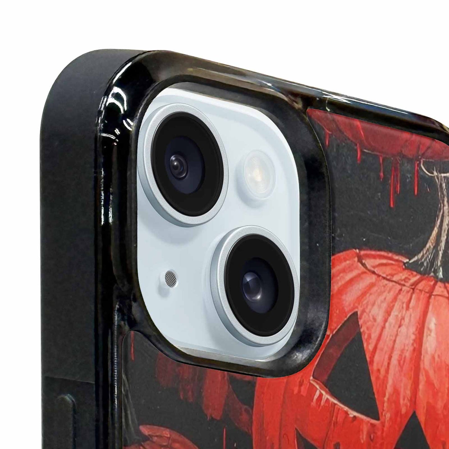 iPhone 15 Plus Case — Bloody Pumpkin Face Custom, Custom Printed Phone Case