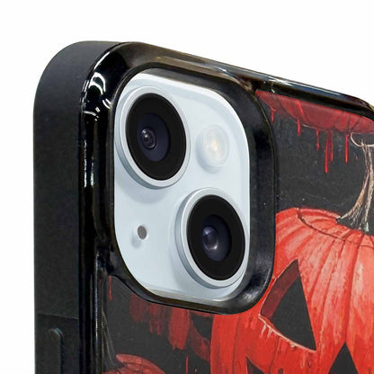 iPhone 15 Plus Case — Bloody Pumpkin Face Custom, Custom Printed Phone Case