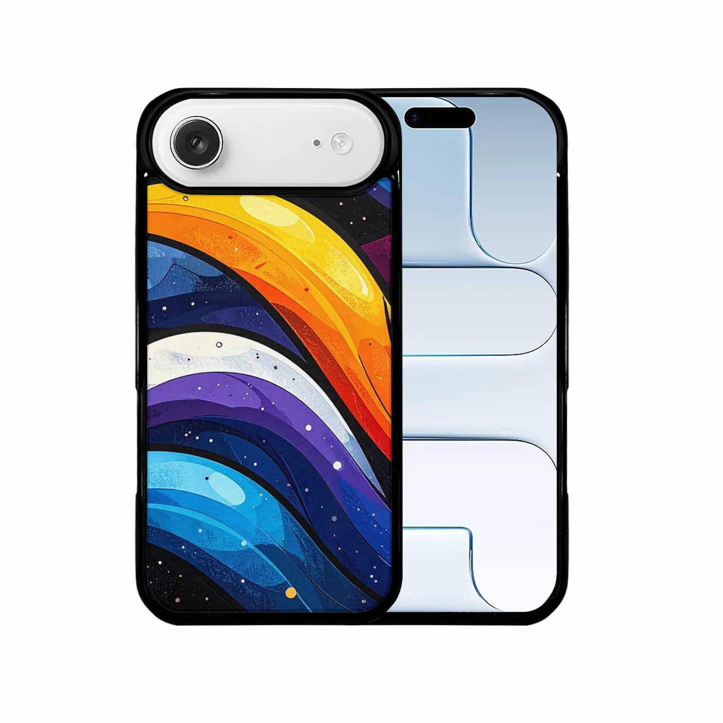 iPhone 17 Air Case — Glossy Winter Wave Seamless Cartoon Cute, Custom Printed Phone Case