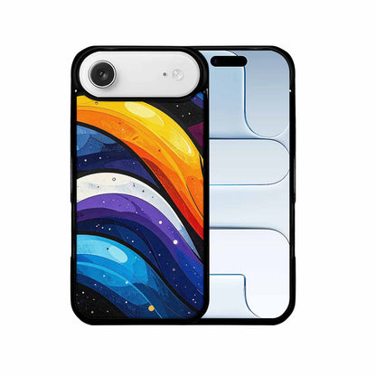 iPhone 17 Air Case — Glossy Winter Wave Seamless Cartoon Cute, Custom Printed Phone Case