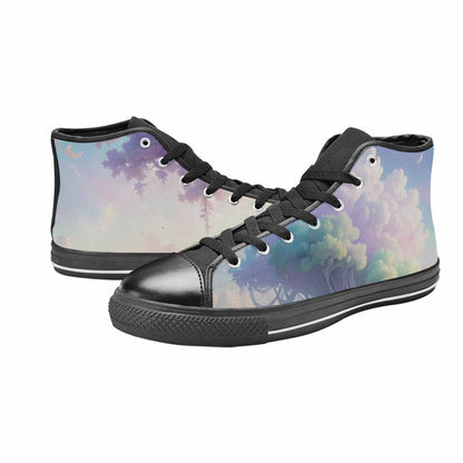 MEN'S Surrealist Dreamscape High Top Canvas Dark Academia Custom Sneakers