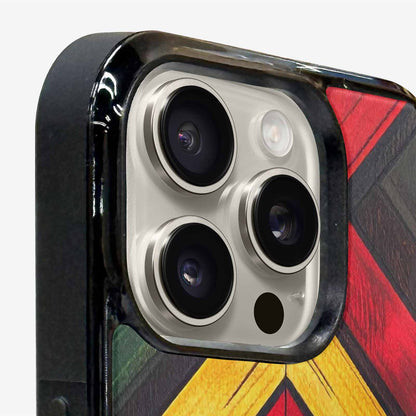 iPhone 15 Pro Max Case — African Kente Cloth Inspired Pattern Geometric, Custom Designed Case Cover