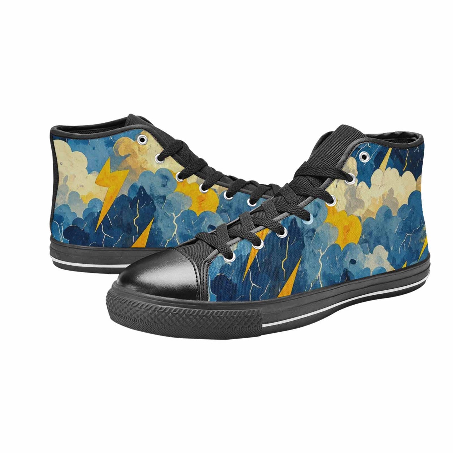 MEN'S Lightning Bolt High Top Canvas Grunge Shoes