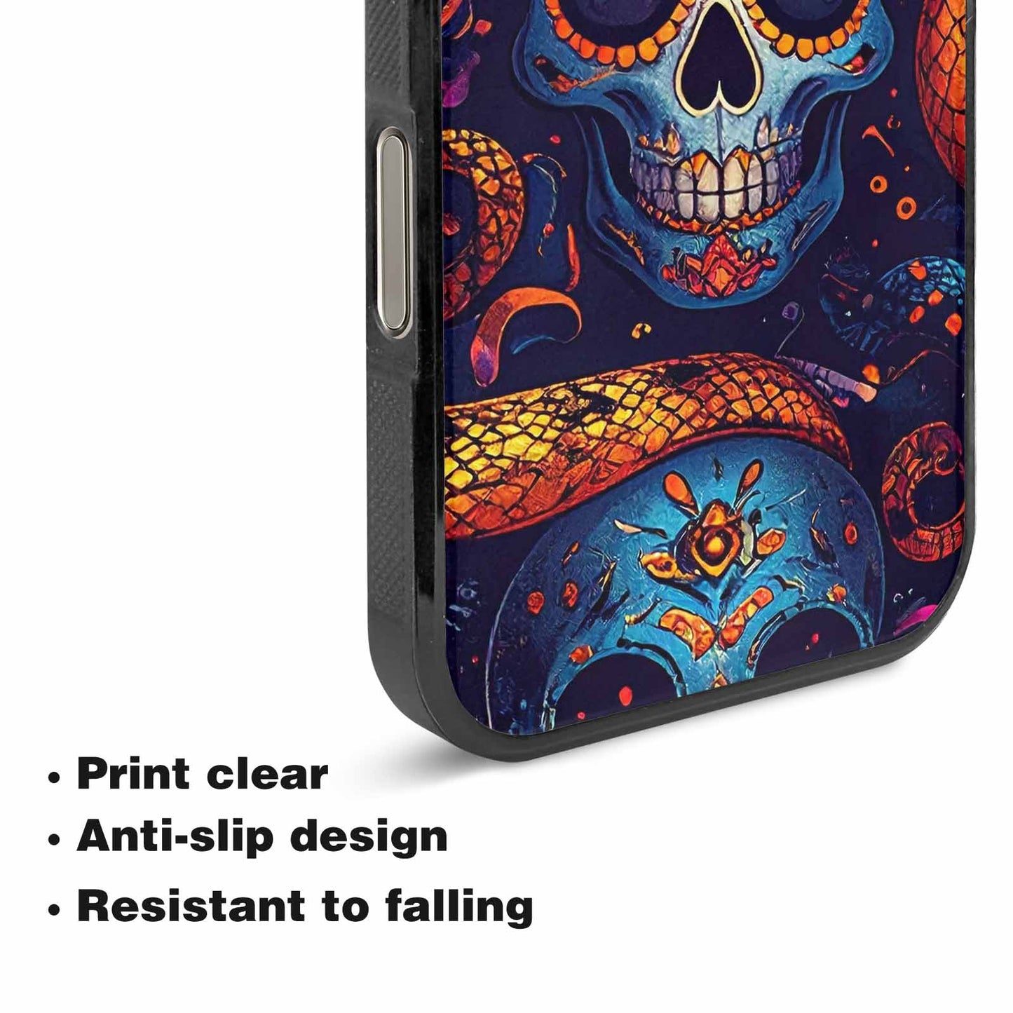 iPhone 16 Pro Max Case — Snake Skulls Print Custom, Customized Protective Case