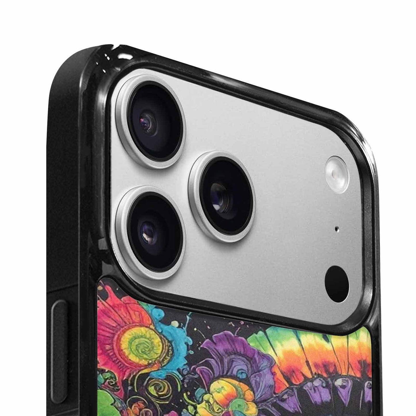 iPhone 17 Pro Max Case — Black &amp; Green Ink Tie Dye, Custom Printed Phone Case
