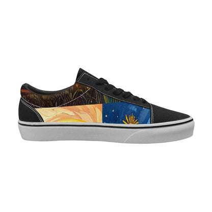 WOMEN'S Van Gogh-Style Swirl Canvas Lace-Up Vivid Custom Shoes