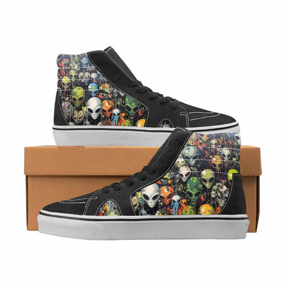 WOMEN'S Camo High Top Canvas Custom Design Wallpaper Art Custom Sneakers