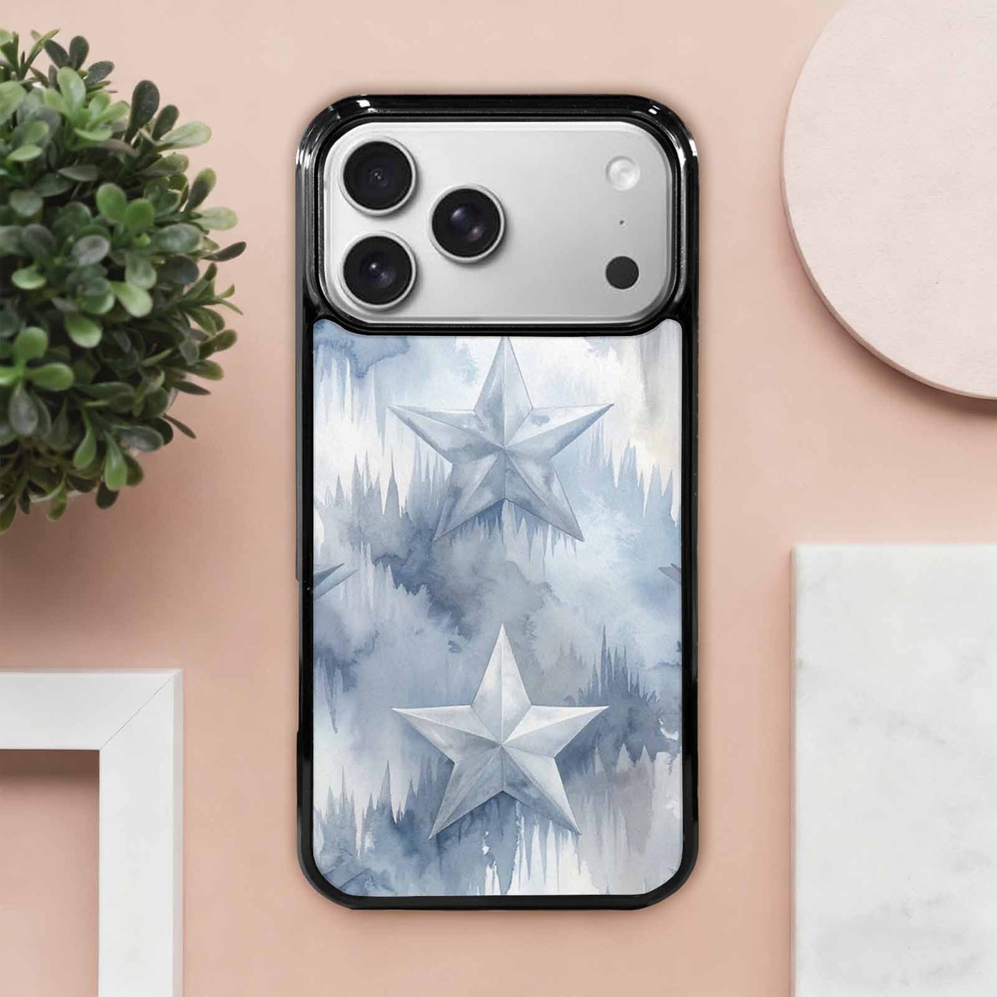 iPhone 17 Pro Max Case — Seamless Tileable Pattern Of Galaxy Space, Custom Art Phone Cover