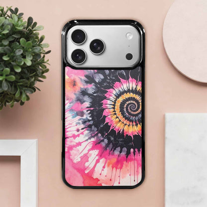 iPhone 17 Pro Max Case — Tie Dye Swirls Black Tie Dye, Unique Phone Case Design