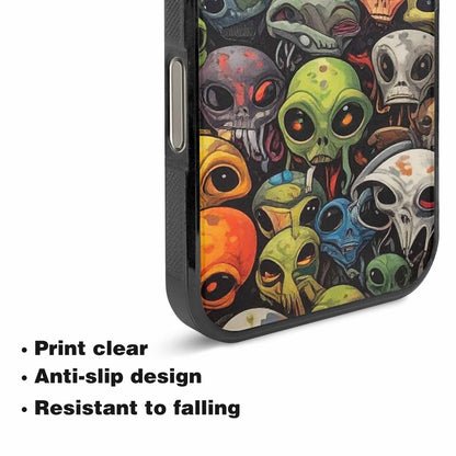 iPhone 16 Pro Case — Aliens Camo Aliens Pattern Hundreds Of, Custom Designed Case Cover