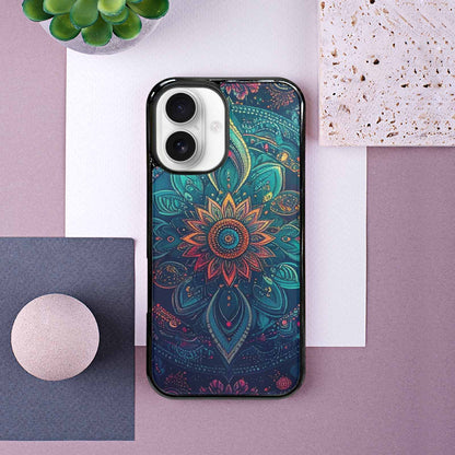 iPhone 16 Case — Paisley Mandala, Custom Art Phone Cover