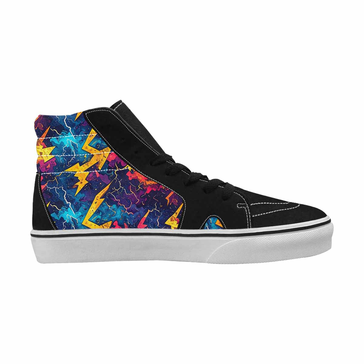 WOMEN'S Lightning Bolt High Top Canvas Vivid Custom Sneakers