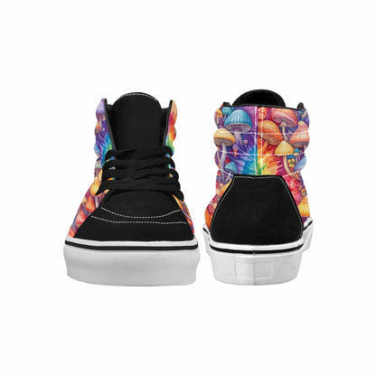 MEN'S Mushrooms  Tie Dye High Top Canvas Surreal Custom Shoes