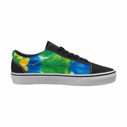 WOMEN'S Tie Dye Color Twist Canvas Lace-Up Wallpaper Art Custom Shoes