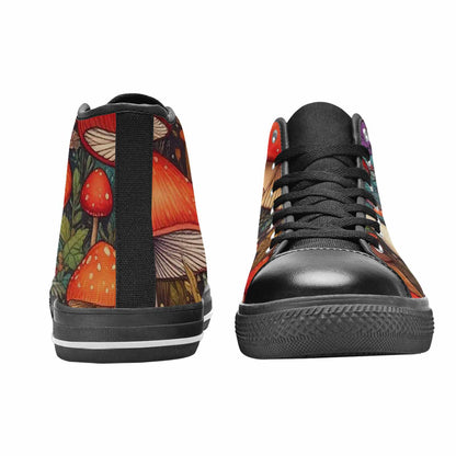 WOMEN'S Mushroom High Top Canvas Grunge Shoes