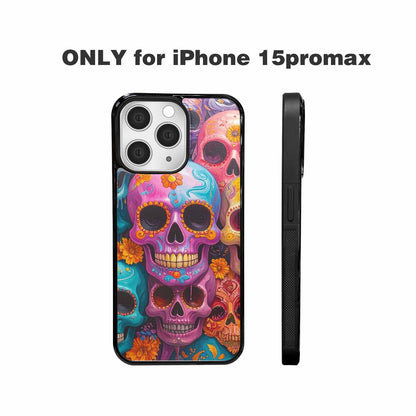 iPhone 15 Pro Max Case — Sugar Skullsmelting Sugar Skulls, Custom Made Phone Cover