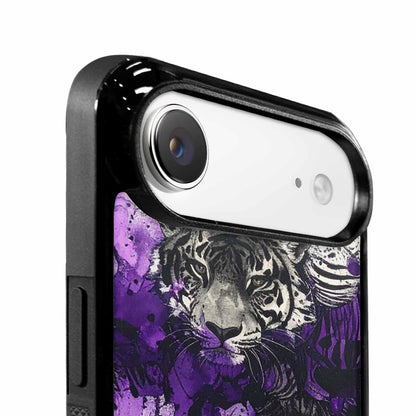 iPhone 17 Air Case — Black Purple Ink Animal Print Animal, Personalized Phone Case