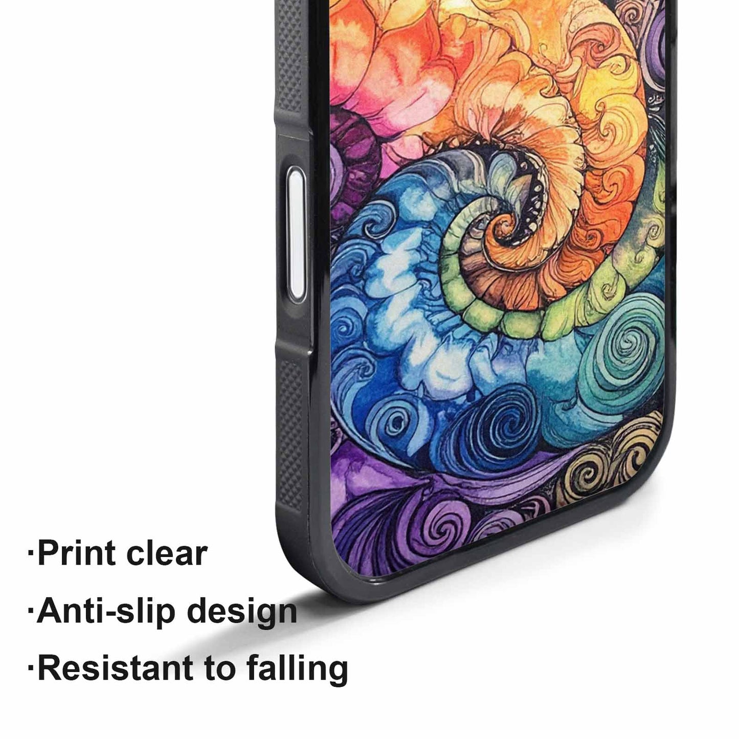 iPhone 17 Air Case — Tie Dye Swirls Black White Tie, Unique Phone Case Design