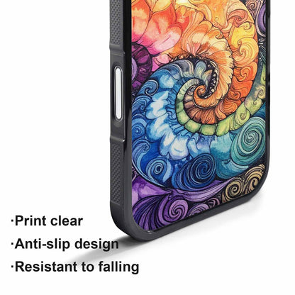 iPhone 17 Air Case — Tie Dye Swirls Black White Tie, Unique Phone Case Design