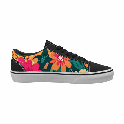 MEN'S Floral Snake Print Canvas Lace-Up Aesthetic Shoes