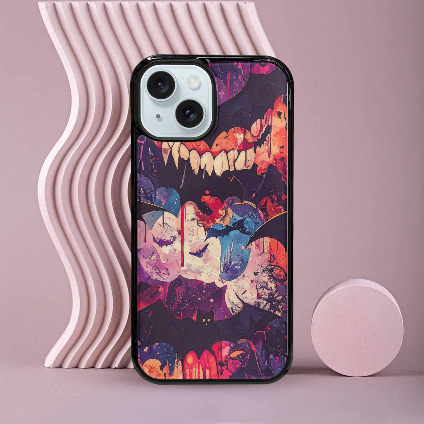 iPhone 15 Case — Vampire Fangs Bats Vampire Fangs And, Custom Printed Phone Case