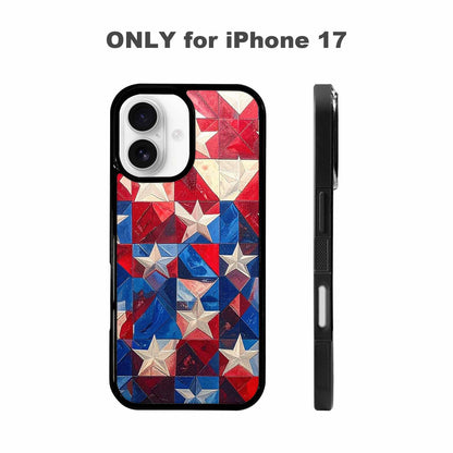 iPhone 17 Case — Small American Flag Stars Galaxy Space, Custom Designed Case Cover