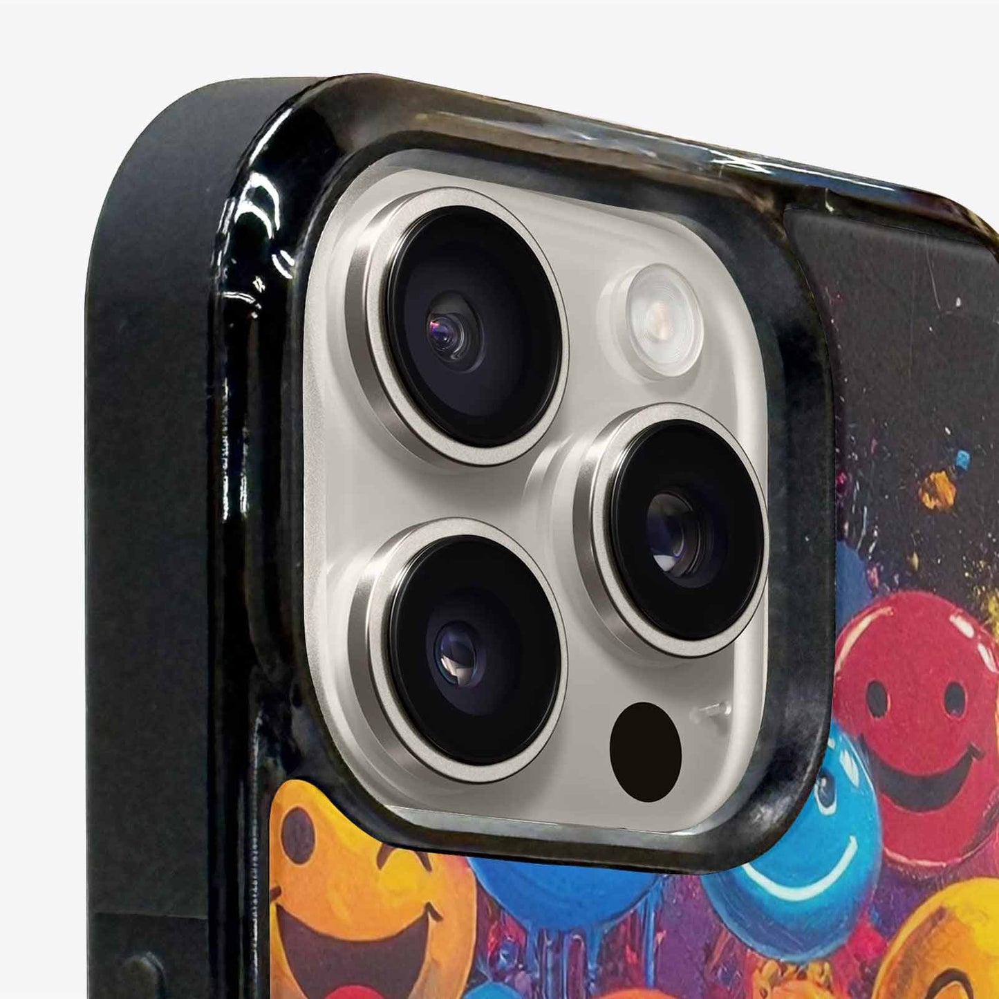 iPhone 15 Pro Max Case — Smiley Faces Glow Smiley Faces Pattern, Personalized Phone Case