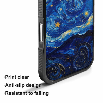 iPhone 17 Case — Swirling Deep Blue Night Galaxy Space, Custom Art Phone Cover