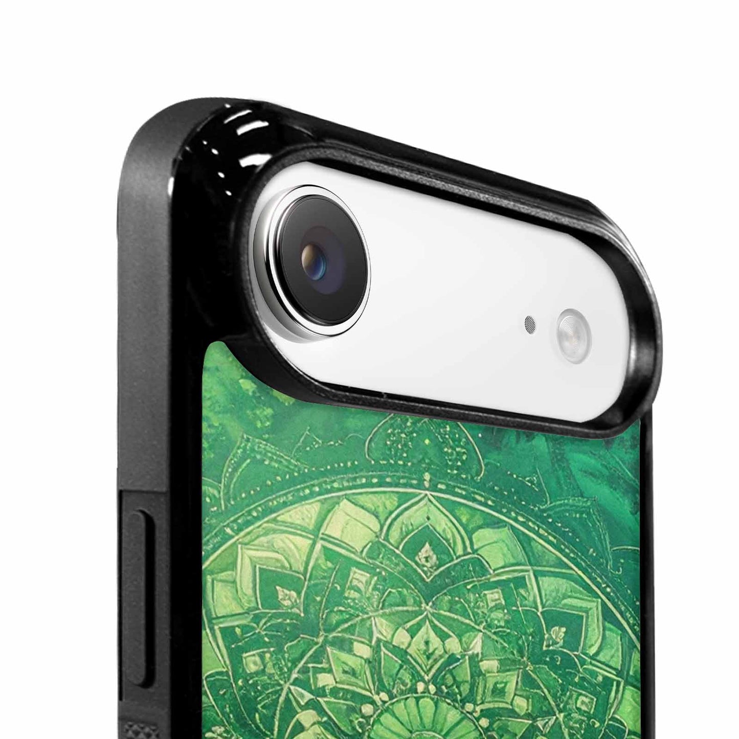 iPhone 17 Air Case — Green Mandala Bohemian Print Edge Original, Custom Art Phone Cover