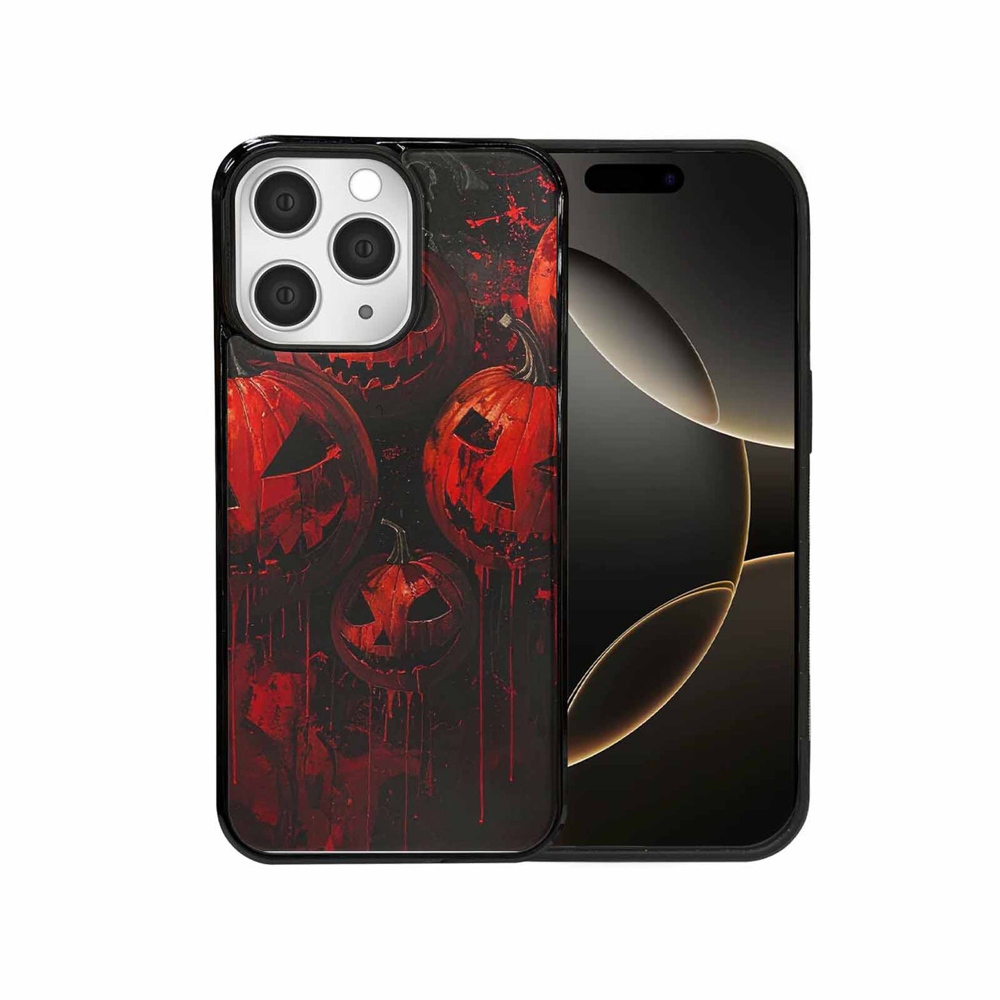 iPhone 15 Pro Max Case — Bloody Pumpkin Face, Customized Protective Case