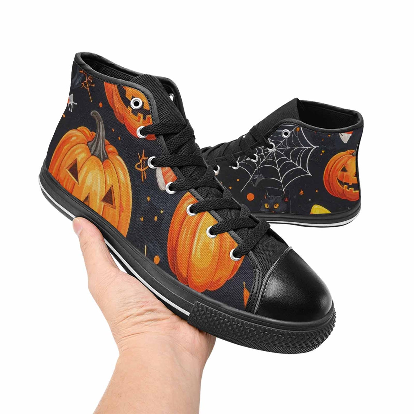 MEN'S Halloween High Top Canvas Vivid Custom Sneakers