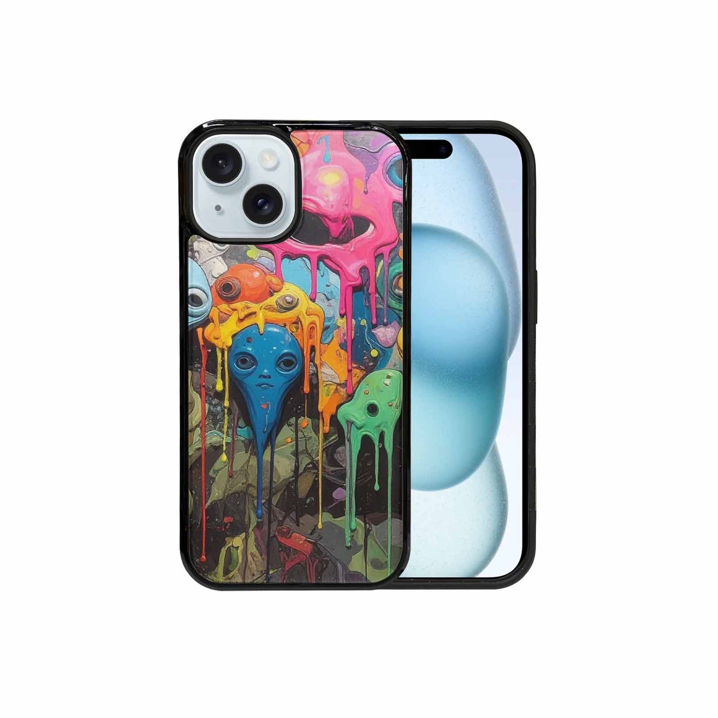 iPhone 15 Case — Aliens Camomelting Aliens Patt 5xk Personalized, Original Design Phone Case