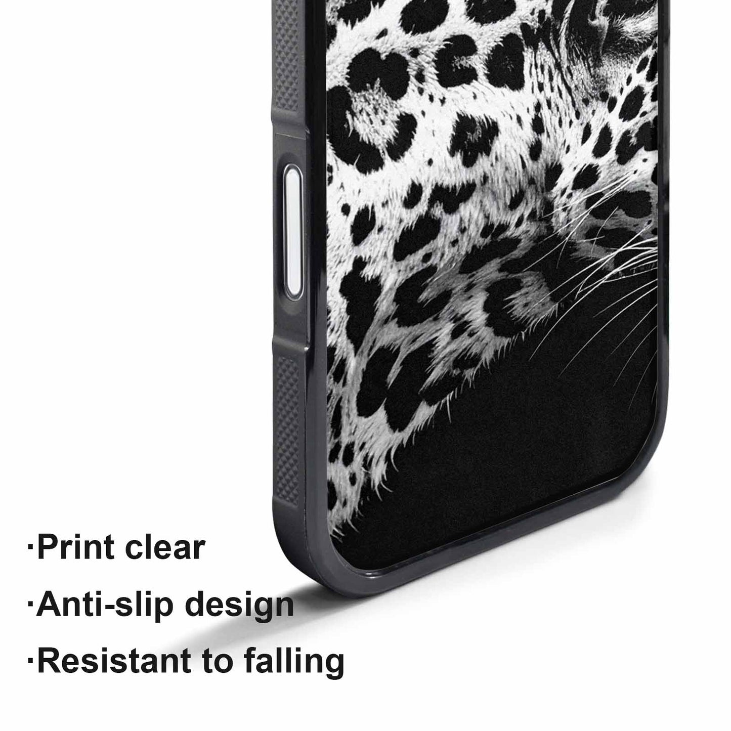 iPhone 17 Air Case — Leopard Print Black And White Animal, Customized Protective Case