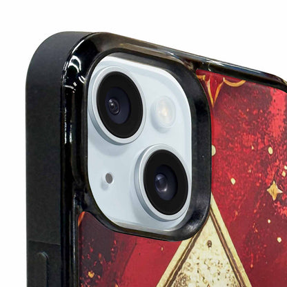 iPhone 15 Plus Case — Playing Card Suits Pattern Poker Chips, Custom Phone Case