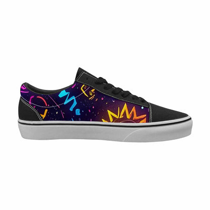 WOMEN'S 80s Retro Motif Lace-Up Canvas Aesthetic Custom Shoes