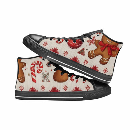 MEN'S Christmas Holly Snowflake High Top Canvas Aesthetic Sneakers