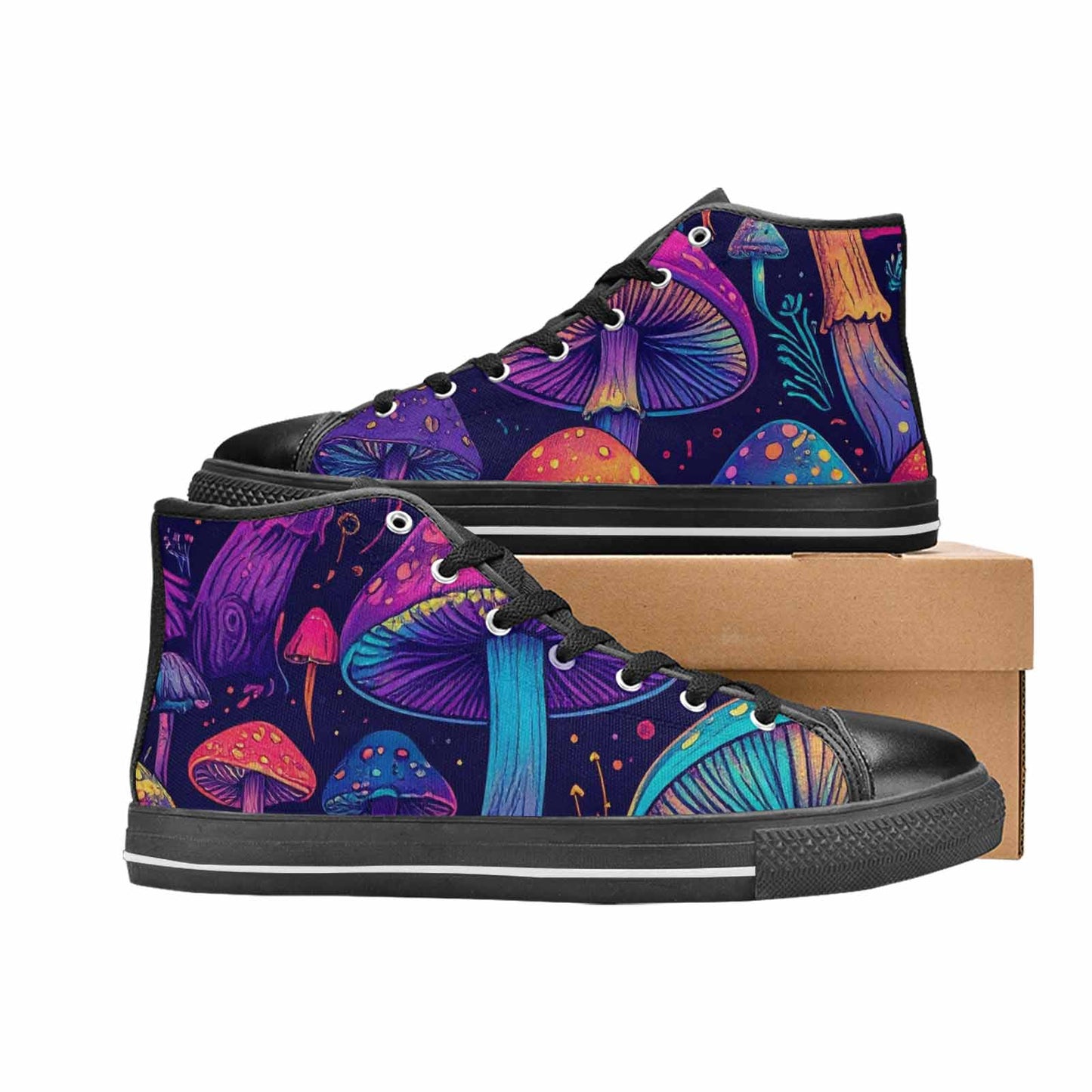 WOMEN'S Psychedelic Mushroom High Top Canvas Y2K Sneakers