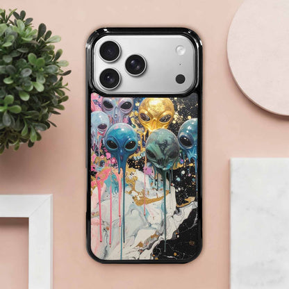 iPhone 17 Pro Max Case — Aliens Marblemelting Aliens Pa Alien Scifi, Customized Protective Case