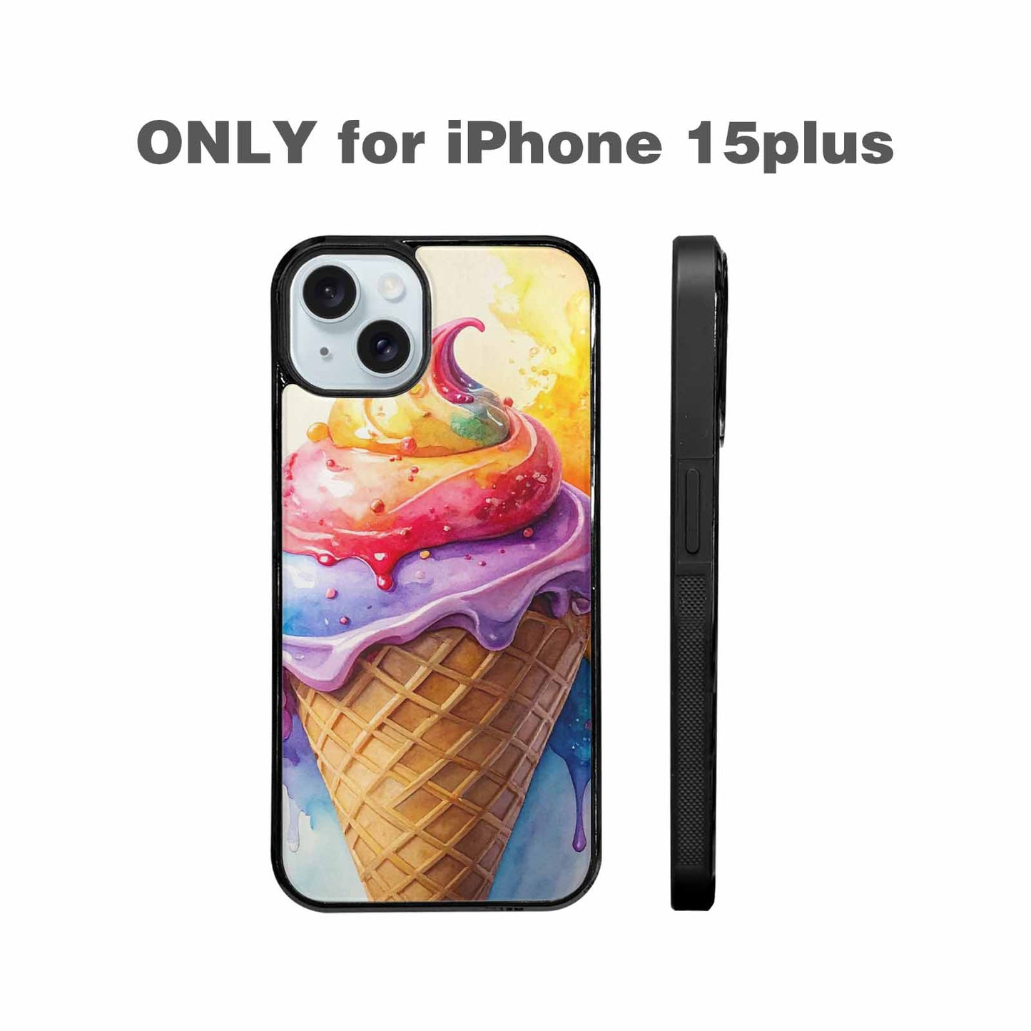 iPhone 15 Plus Case — Melting Icecream Collage Custom, Custom Art Phone Cover