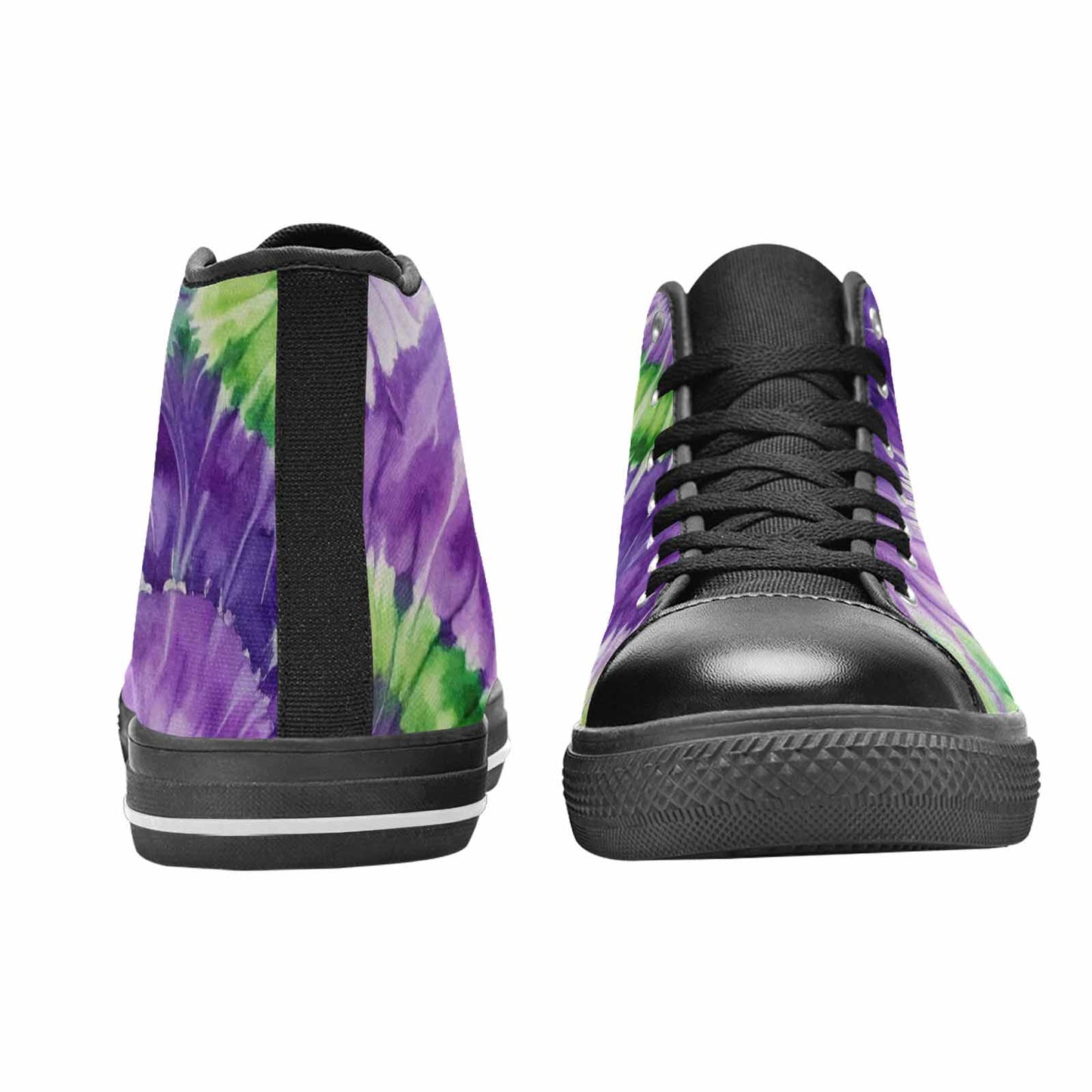 WOMEN'S Tie Dye - High Top Canvas Dark Academia Custom Shoes