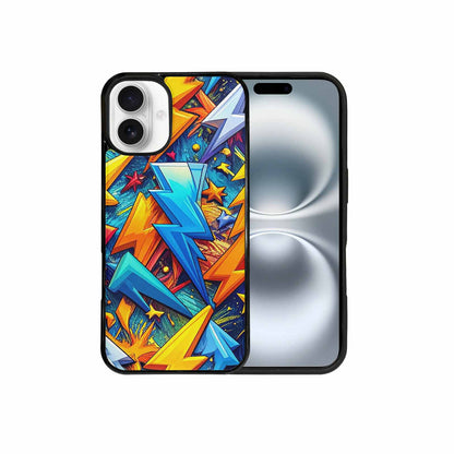 iPhone 16 Plus Case — Lightning Bolt Storm Pattern Hundreds Of, Custom Art Phone Cover